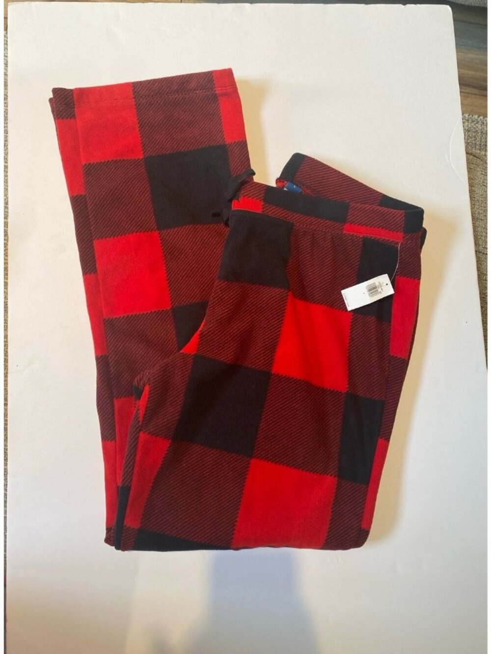 Old Navy NEW Red Buffalo Plaid Microfleece Pajama Pants-Large (12-14) Tall